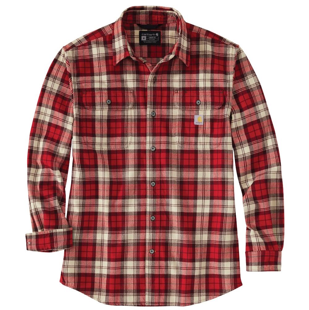 Carhartt Mens Loose Fit HeavyWeight Long Sleeve Flannel Size Large